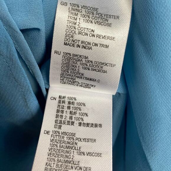 NWT REISS DRESS 6 BLUE COCKTAIL CASUAL WESTERN COUNTRY COASTAL COTTAGECORE - Picture 6 of 15